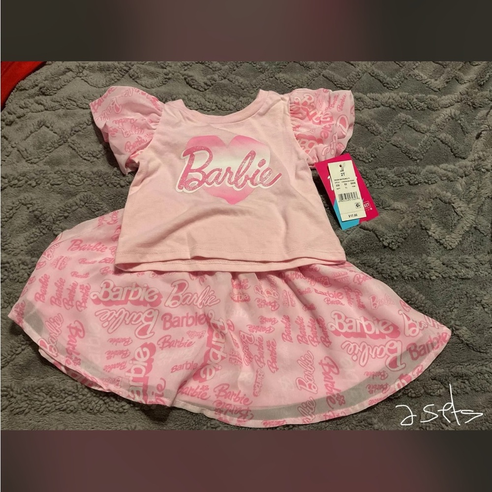 Barbie Pink Dress with Logo Print